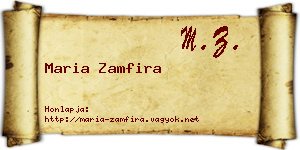 Maria Zamfira névjegykártya